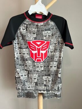 ⭐️⭐️PICK 5 / $20 Transformers Kids Rash Guard Top & Shorts Autobot Logo Size 6